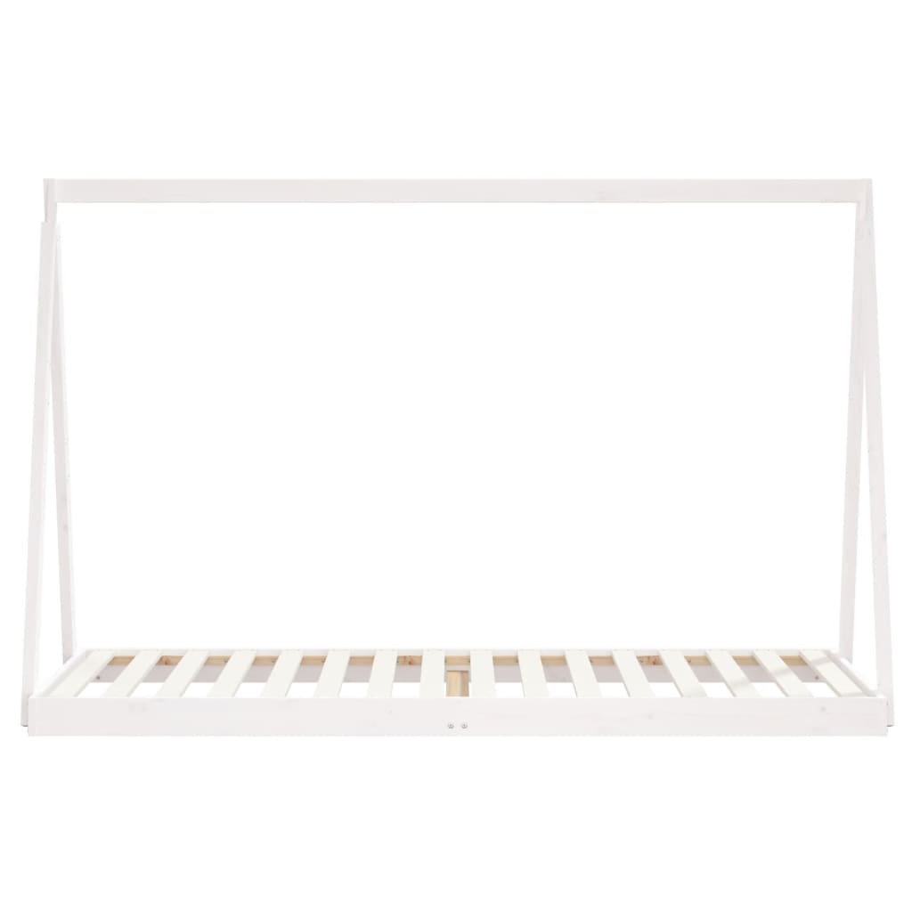 vidaXL Kids Bed Frame White 80x200 cm Solid Wood Pine 4