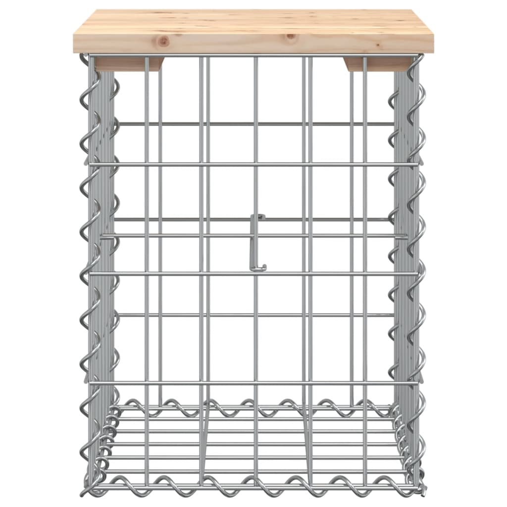 vidaXL Garden Bench Gabion Design 33x31x42 cm Solid Wood Pine 3