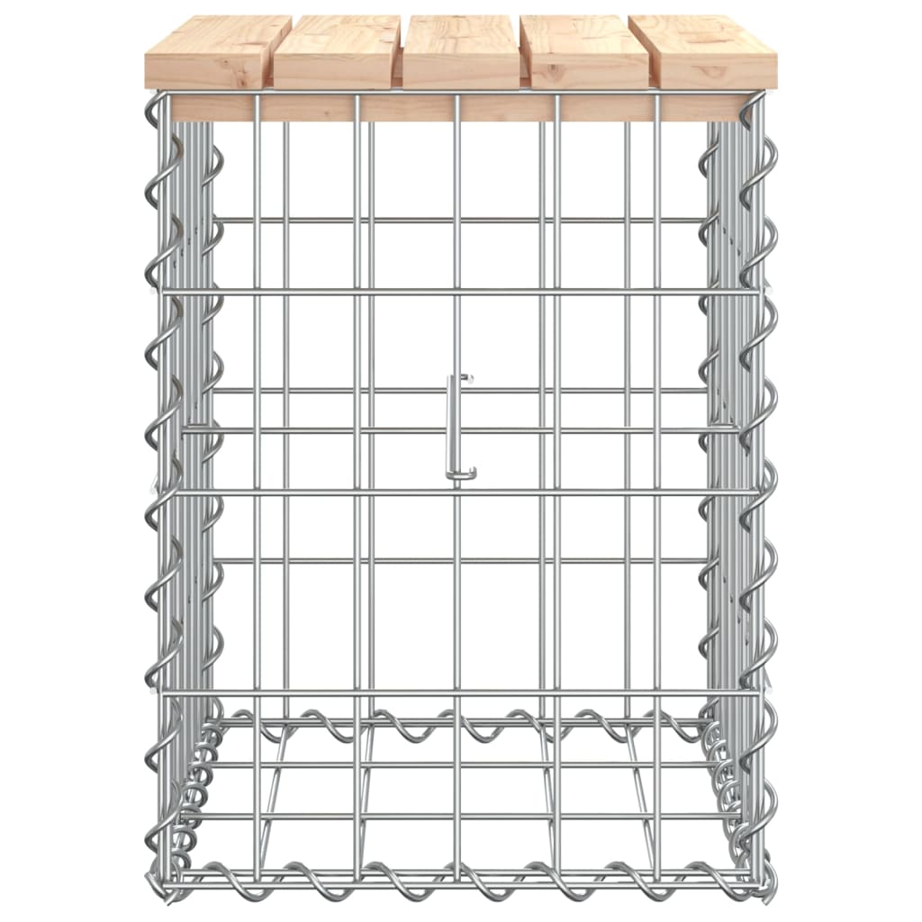 vidaXL Garden Bench Gabion Design 33x31x42 cm Solid Wood Pine 4
