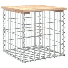 vidaXL Garden Bench Gabion Design 43x44x42 cm Solid Wood Pine 2