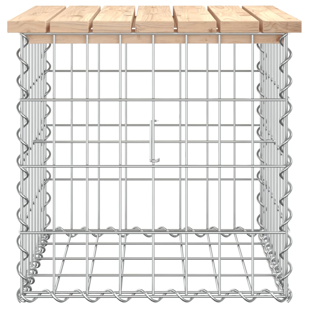 vidaXL Garden Bench Gabion Design 43x44x42 cm Solid Wood Pine 4