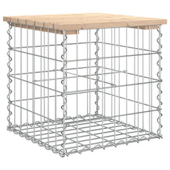 vidaXL Garden Bench Gabion Design 43x44x42 cm Solid Wood Pine 5