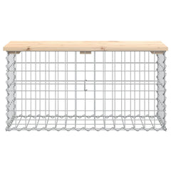 vidaXL Garden Bench Gabion Design 83x31.5x42 cm Solid Wood Pine 3