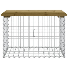 vidaXL Garden Bench Gabion Design 63x44x42 cm Impregnated Wood Pine 3
