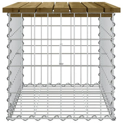vidaXL Garden Bench Gabion Design 63x44x42 cm Impregnated Wood Pine 4