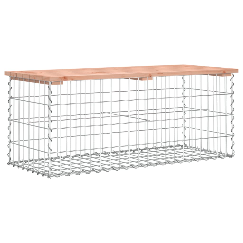 vidaXL Garden Bench Gabion Design 103x44x42 cm Solid Wood Douglas 5