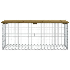 vidaXL Garden Bench Gabion Design 103x44x42 cm Impregnated Wood Pine 3