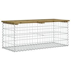 vidaXL Garden Bench Gabion Design 103x44x42 cm Impregnated Wood Pine 5