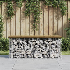 vidaXL Garden Bench Gabion Design 103x44x42 cm Impregnated Wood Pine 1