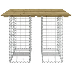 vidaXL Garden Table Gabion Design 100x102x72 cm Impregnated Wood Pine 3