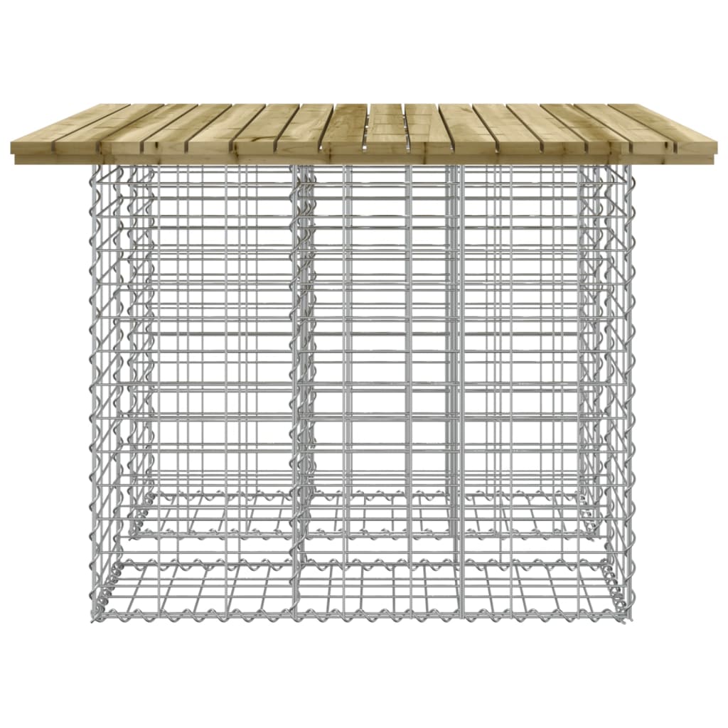 vidaXL Garden Table Gabion Design 100x102x72 cm Impregnated Wood Pine 4