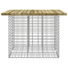 vidaXL Garden Table Gabion Design 100x102x72 cm Impregnated Wood Pine 4