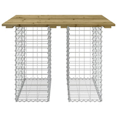 vidaXL Garden Table Gabion Design 100x102x72 cm Impregnated Wood Pine 5
