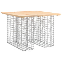 vidaXL Garden Table Gabion Design 100x102x72 cm Solid Wood Pine 2