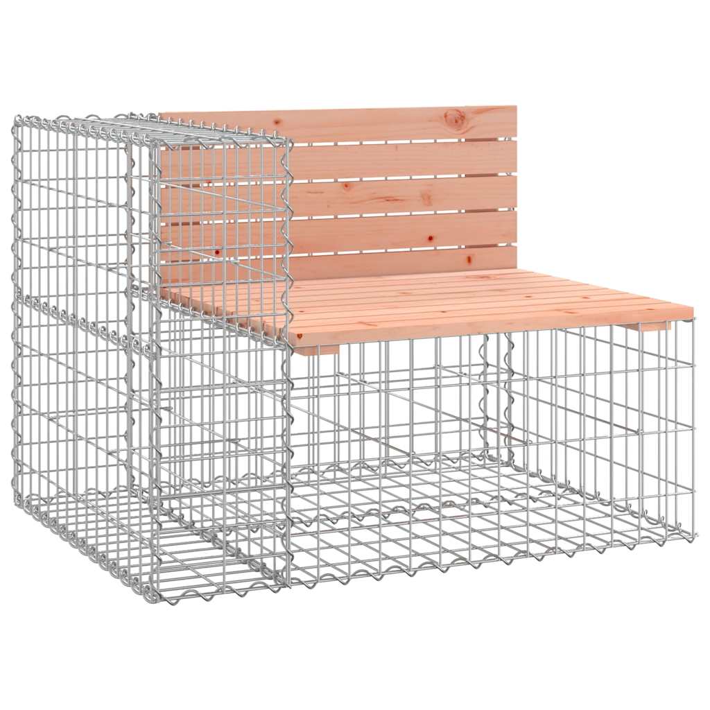 vidaXL Garden Bench Gabion Design 92x71x65.5 cm Solid Wood Douglas 2