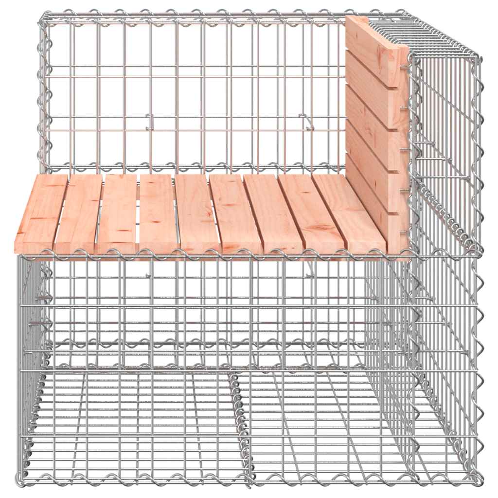 vidaXL Garden Bench Gabion Design 92x71x65.5 cm Solid Wood Douglas 4