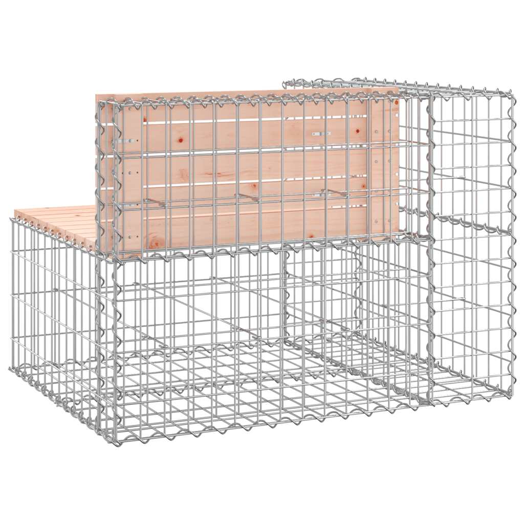 vidaXL Garden Bench Gabion Design 92x71x65.5 cm Solid Wood Douglas 5
