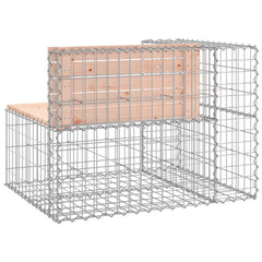 vidaXL Garden Bench Gabion Design 92x71x65.5 cm Solid Wood Douglas 5