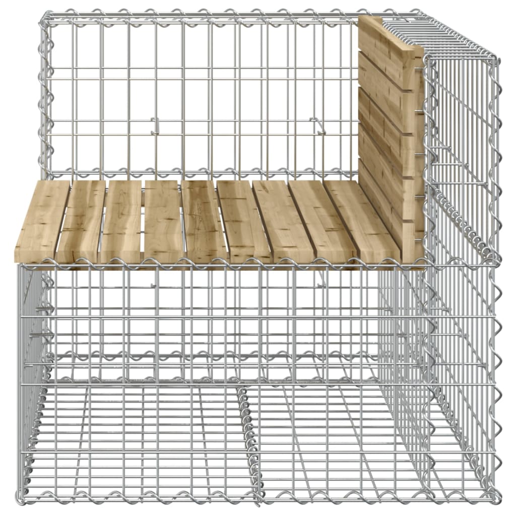 vidaXL Garden Bench Gabion Design 92x71x65.5 cm Impregnated Wood Pine 4