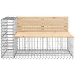 vidaXL Garden Bench Gabion Design 122x71x65.5 cm Solid Wood Pine 3