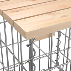 vidaXL Garden Bench Gabion Design 122x71x65.5 cm Solid Wood Pine 6