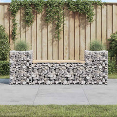 vidaXL Garden Bench Gabion Design 183x41x60.5 cm Solid Wood Pine 1