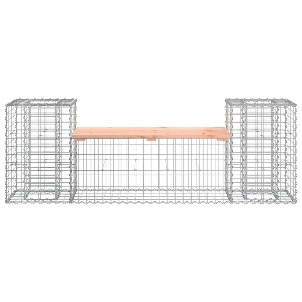 vidaXL Garden Bench Gabion Design 183x41x60.5 cm Solid Wood Douglas 3