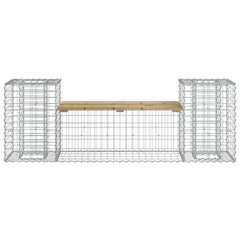 vidaXL Garden Bench Gabion Design 183x41x60.5 cm Impregnated Wood Pine 3
