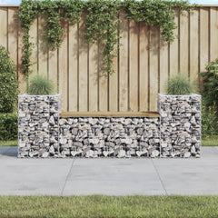 vidaXL Garden Bench Gabion Design 183x41x60.5 cm Impregnated Wood Pine 1