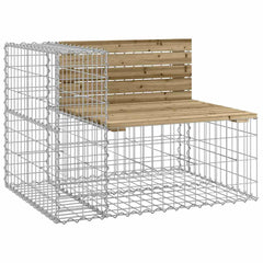 vidaXL Garden Bench Gabion Design 184x71x65.5 cm Impregnated Wood Pine 3