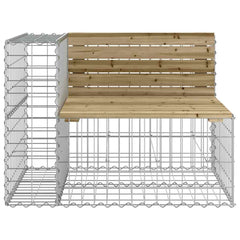 vidaXL Garden Bench Gabion Design 184x71x65.5 cm Impregnated Wood Pine 4
