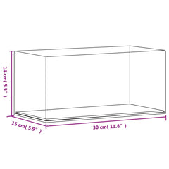 vidaXL Display Box Transparent 30x15x14 cm Acrylic 6