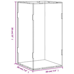 vidaXL Display Box Transparent 20x20x38 cm Acrylic 6