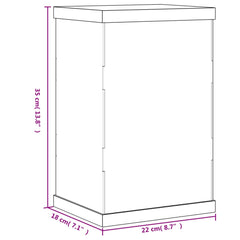 vidaXL Display Box Transparent 22x18x35 cm Acrylic 6