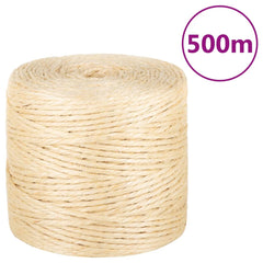 vidaXL Rope 100% Sisal 4 mm 500 m 1