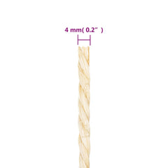 vidaXL Rope 100% Sisal 4 mm 500 m 4