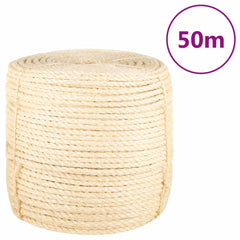 vidaXL Rope 100% Sisal 8 mm 50 m 1