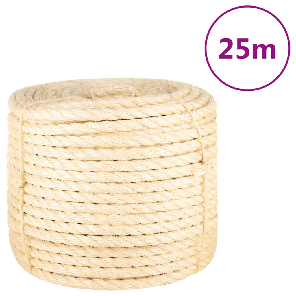 vidaXL Rope 100% Sisal 14 mm 25 m 1