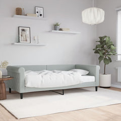 Day Bed 90x190 cm Velvet Light grey With mattress
