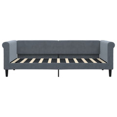 Day Bed 90x190 cm Velvet Dark grey With mattress