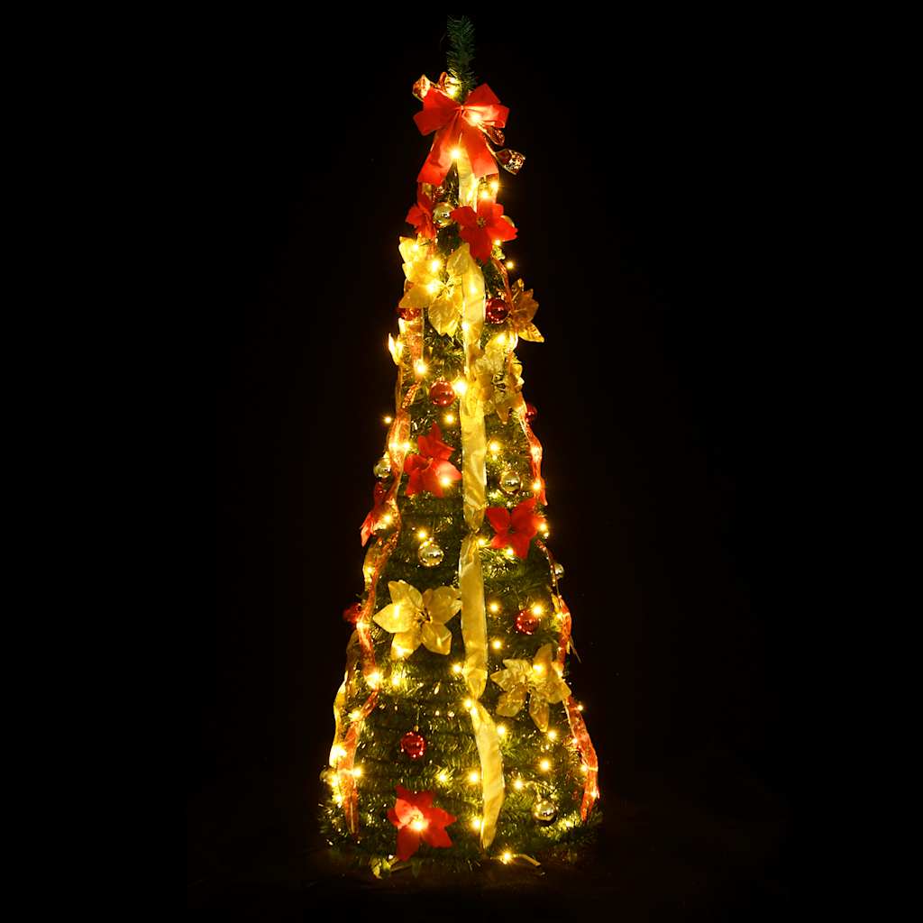 Artificial Christmas Tree Pop-up 100 LEDs Green 150 cm, image 2