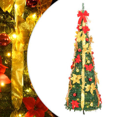 vidaXL Artificial Christmas Tree Pop-up 150 LEDs Green 180 cm 1