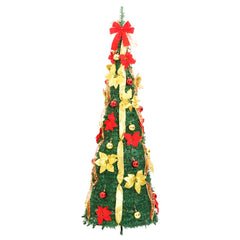 vidaXL Artificial Christmas Tree Pop-up 150 LEDs Green 180 cm 5