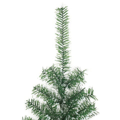 vidaXL Artificial Christmas Tree with Flocked Snow Green 210 cm 3