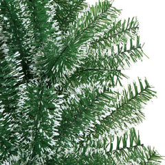 vidaXL Artificial Christmas Tree with Flocked Snow Green 210 cm 4