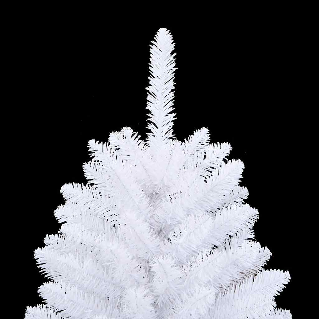 vidaXL Artificial Hinged Christmas Tree | White | PVC and Metal | Medium 5