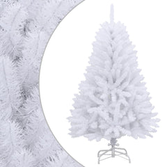 Artificial Hinged Christmas Tree 150 cm 150 LEDs Warm PVC White Ø 80 x 150 cm without LED