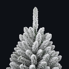 vidaXL Artificial Hinged Christmas Tree | Green and white | PVC, metal 5