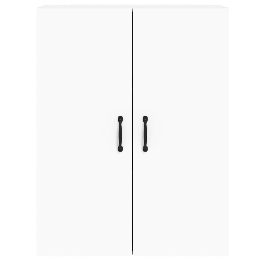 Wall Mounted Cabinets 2 pcs Engineered Wood Metal Black White