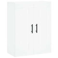 Wall Mounted Cabinets 2 pcs Engineered Wood Tube Black White
